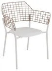 image of emu 616 Lyze Stacking Armchair w/ Steel Back & Aluminum Seat - Outdoor/Indoor