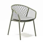 image of emu 626 Aluminum Nef Armchair w/ Synthetic Rope Back - Outdoor / Indoor 