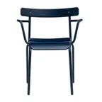 image of emu 638 Miky Stacking Armchair, Solid Steel Back & Seat w/ Cut-Out Style- Outdoor/Indoor