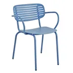 image of emu 640 Mom Stacking Armchair w/ Solid Steel Cut-Out Style Back & Seat - Outdoor/Indoor