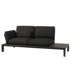 image of emu E764B Tami Lounge Loveseat w/ Slatted Bamboo & Aluminum Base Frame - Indoor/Outdoor