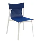 image of emu 798 Breeze Outdoor Stacking Side Chair w/ Textilene Fabric Back & Seat