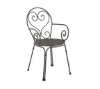 image of emu 910 Pigalle Stacking Armchair w/ Steel Design Pattern Back & Steel Seat - Outdoor/Indoor