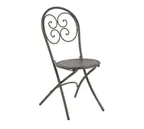 image of emu 924 Pigalle Folding Side Chair w/ Steel Back & Seat- Outdoor/Indoor