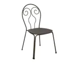 image of emu 930 Caprera Outdoor Stacking Side Chair, Wrought Iron Frame