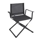 image of emu 974 Aluminum Ciak Folding Armchair w/ Textilene Fabric Back & Seat - Outdoor / Indoor 