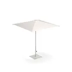 image of emu 980FG-WT 6 1/2 ft Square Top Shade Umbrella - Anodized Aluminum Pole