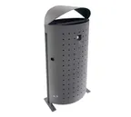 image of emu U694L Outdoor 51 Gallon Grey Dara Litter Bin with Ashtray & Snuffer