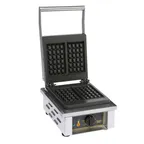 image of Equipex GES20 Single Liege Waffle Baker, Cast Iron Plates- Heavy Duty Top Plate