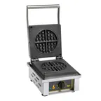 image of Equipex GES75 Single Classic Belgian Waffle Baker, Cast Iron Plates- Heavy Duty Top Plate