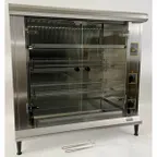 image of Equipex RBE-8 Electric 2 Spit Rotisserie Roaster With Tinted Safety Glass