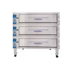 image of Bakers Pride ER-3-12-5736 74" Electric Bake/Roast 3-Deck Oven w/ Infinite Controls, 140°F - 550°F