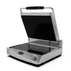 image of Eurodib SAP015PR 19" Single Panini Sandwich Grill w/ Glass-Ceramic Grooved & Smooth Plates, 240V 