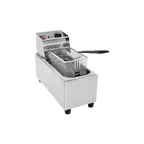 image of Eurodib USA SFE01860D120 Full Pot Countertop Electric Fryer with Twin Baskets, 8-1/2 qt. (8 L) Capacity,120v