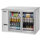 image of Everest EBB48G-SD-SS 49" Two Section Back Bar Cooler with Glass Door, 13.0 cu. ft.