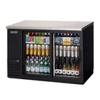 image of Everest EBB48G-SD 49" Two Section Back Bar Cooler with Glass Door, 13.0 cu. ft.