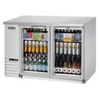 image of Everest EBB48G-SS 49" Two Section Back Bar Cooler with Glass Door, 14.0 cu. ft.