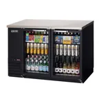 image of Everest EBB48G 49" Two Section Back Bar Cooler with Glass Door, 14.0 cu. ft.