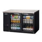 image of Everest EBB59G 57" Two Section Back Bar Cooler with Glass Door, 20.0 cu. ft.