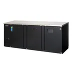 image of Everest EBB90-24 89" Three Section Back Bar Cooler with Solid Door, 28.0 cu. ft.