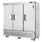 image of Everest Refrigeration EBF3 74.75" 3-Solid Door Reach-In Freezer, Bottom Mounted, 71 cu. ft., Stainless Steel Front
