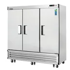 image of Everest EBR3 74" 3-Section Reach-In Refrigerator w/ 3 Solid Full Doors, Bottom Mount, Stainless Steel, 71 cu. ft.