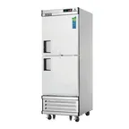 image of Everest EBWRH2 29" 1-Section Reach-In Refrigerator w/ 2 Solid Half Doors, Bottom Mount, Stainless Steel, 23 cu. ft.