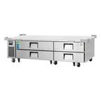 image of Everest ECB82-86D4 86" 2- Section Refrigerated Chef Base w/ Heavy Duty 4 Drawers