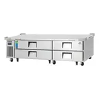image of Everest ECB82D4 82" 2- Section Refrigerated Chef Base w/ Heavy Duty 4 Drawers