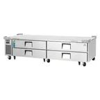image of Everest ECB96D4 95" 2- Section Refrigerated Chef Base w/ Heavy Duty 4 Drawers