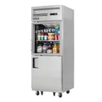 image of Everest EGSH2 29" 1-Section Reach-In Refrigerator w/ Solid & Glass Half Door, Top Mount, Stainless Steel, 23 cu. ft.