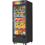image of Everest Refrigeration EMGF23B 29" 1 Glass Door Freezer Merchandiser in Black, 23 cu. ft.