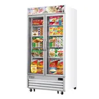 image of Everest EMGF36 41" 2 Glass Door Freezer Merchandiser in White, 36 cu. ft.