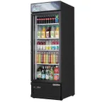 image of Everest EMGR10B 24" One Door Merchandiser Refrigerator, Black Exterior, 10 cu. ft.