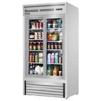 image of Everest EMGR33-SS 39" Two Door Merchandiser Refrigerator, Stainless Steel Exterior, 33 cu. ft.