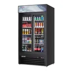 image of Everest EMGR33B 39" Two Door Merchandiser Refrigerator, Black Exterior, 33 cu. ft.