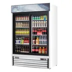 image of Everest EMGR48 53" Two Door Merchandiser Refrigerator, White Exterior, 48 cu. ft.