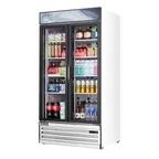 image of Everest EMSGR33 39" Two Doors Merchandiser Refrigerator, White Exterior, 36 cu. ft.