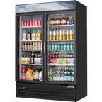 image of Everest EMSGR48B 53" Two Doors Merchandiser Refrigerator in Black, 50 cu. ft.