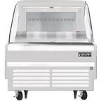 image of Everest EOMH-36-W-35-S 37" Horizontal Open Air Merchandiser in White, Deck Only, Open Curved, 5.6 cu. ft.