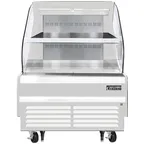 image of Everest EOMH-36-W-35-T 37" Horizontal Open Air Merchandiser in White, 1 Shelf, Open Curved, 7.4 cu. ft.
