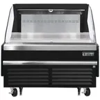 image of Everest EOMH-48-B-35-S 48" Horizontal Open Air Merchandiser in Black, Deck Only, Open Curved, 7.3 cu. ft.
