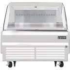 image of Everest EOMH-48-W-35-S 48" Horizontal Open Air Merchandiser in White, Deck Only, Open Curved, 7.3 cu. ft.