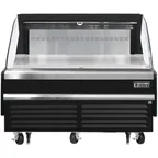 image of Everest EOMH-60-B-35-S 60" Horizontal Open Air Merchandiser in Black, Open Curved, 9.3 cu. ft.