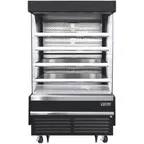 image of Everest EOMV-48-B-28-T 48" Vertical Open Air Merchandiser in Black, High Profile, 4 Shelves, 16.8 cu. ft.