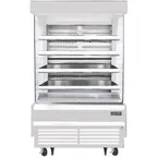 image of Everest EOMV-48-W-35-T 48" Vertical Open Air Merchandiser in White, High Profile, 4 Shelves, 24 cu. ft.