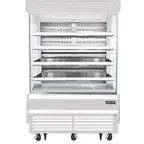 image of Everest EOMV-60-W-28-T 60" Vertical Open Air Merchandiser in White, High Profile, 4 Shelves, 21.2 cu. ft.