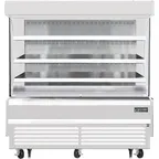 image of Everest EOMV-72-W-28-S 73" Vertical Open Air Merchandiser in White, High Profile, 3 Shelves, 19 cu. ft.