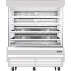 image of Everest EOMV-72-W-28-T 73" Vertical Open Air Merchandiser in White, High Profile, 4 Shelves, 26 cu. ft.