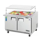 image of Everest EOTP2 47" Two Section Mega Top Sandwich/Salad Prep Table w/ 2 Doors, 18 Pans